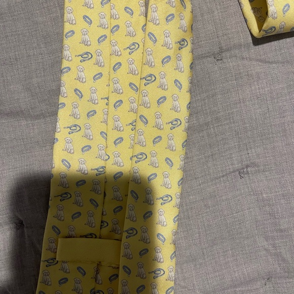 Battistoni Italy -Silk Tie. Yellow - Picture 4 of 4